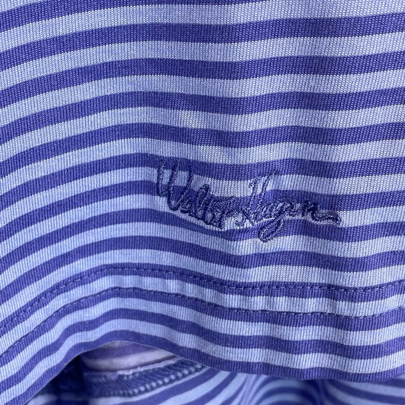 Walter Hagen Golf Polo Shirt Mens Size XXL 2XL Short Sleeve Purple Striped - Picture 4 of 9